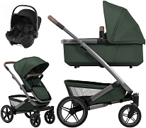 Детская коляска 3 в 1 Joolz Geo5 и автокресло Baby-Safe Core Space Black Forest Green