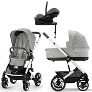 Коляска Cybex Talos S Lux SLV complete Cloud G Lava Grey Base G 4 в 1 Stone Grey с дождевиками