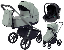Детская коляска Rant Flex Therm Soft 3 в 1 с автокреслом Miro Black Forest Green