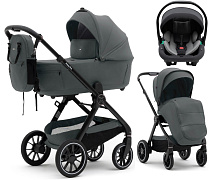 Коляска Agex Prima Pro 3 в 1 с автокреслом i-Team ATG519 Grey APP633 Grey (Серый)