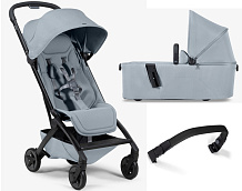 Коляска 2 в 1 Joolz Aer 2 с бампером Pebble Grey/Black Carbon