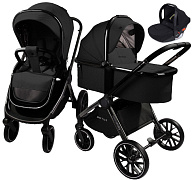 Детская коляска AmaroBaby Motus V2 3 в 1 с автокреслом Rant Cruise Black черный