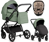 Детская коляска Tutis Leo 3 Plus 3 в 1 с автокреслом Beno Beige 1582236 Mint