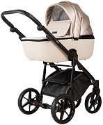 Детская коляска Adamex Nola Deluxe 3 в 1 N-SD10 (СВ.БЕЖ КОЖА + БЕЖ.ПЕРЛ.КОЖА)