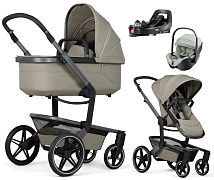 Детская коляска 4 в 1 Joolz Day 5 и автокресло Britax Roemer Baby-Safe Pro Style Sage green без адаптеров и база Vario Base 5Z Sage Green