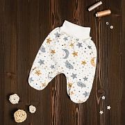 Ползунки Vikalex Звездное небо футер на широкой резинке 56