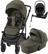 Коляска 4 в 1 Britax Roemer Smile 5Z LUX и автокресло Baby-Safe PRO LUX Onyx Black + Vario Base 5Z Urban Olive