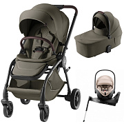 Коляска 3 в 1 Britax Roemer RIO LUX и автокресло Baby-Safe PRO Style Teak + Vario Base 5Z Urban olive