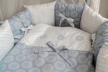 Комплект постельного белья Lappetti "Ривьера" 3 предмета голубой