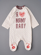Комбинезон на молнии Little Star Я люблю маму и папу 0208 (ЧЗ-мз) крем 62