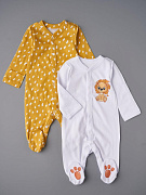Комбинезон на кнопках Little Star Львенок 2 шт 30032 (ЧЗ-мз) белый 56