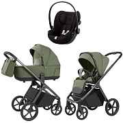 Коляска Carrello Vector 2025 CRL-6551 и автокресло Cybex Cloud G i-Size Magic Black 3 в 1 Field Green