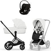 Коляска Cybex Priam V Matt Black Style Cloud G3 Magic Black 3 в 1 Off White