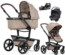 Детская коляска 4 в 1 Joolz Day 5 и автокресло Baby-Safe Core Midnight Grey и база Vario Base 5Z Sandy Taupe
