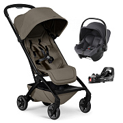 Прогулочная коляска Joolz Aer 2 и автокресло Baby-Safe Core Midnight Grey и база Vario Base 5Z Hazel brown