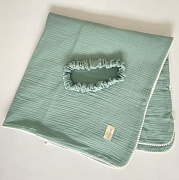 Плед Lappetti с поясом из муслина эвкалипт