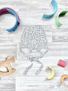 Чепчик Mjolk Леопард серо-голубой 36