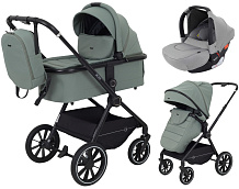 Детская коляска Rant Moss 3 в 1 с автокреслом Rant Cruise Grey Green