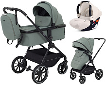 Детская коляска Rant Moss 3 в 1 с автокреслом Cruise Beige Green
