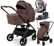 Детская коляска Rant Aventa 4 в 1 с автокреслом Miro Beige и базой Beige