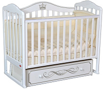 Детская кроватка Francesca Stephania Elite с маятником белый