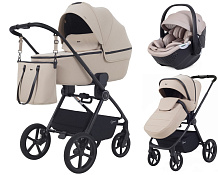 Детская коляска Rant Teo Soft 3 в 1 с автокреслом Aster Zero Beige Beige