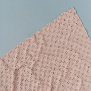 Плед вязаный Little Star Ажурные веточки 90х90 см пудра