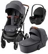 Коляска 3 в 1 Britax Roemer Smile 5Z и автокресло Baby-Safe PRO LUX Onyx Black Midnight Grey