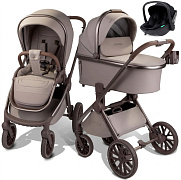 Детская коляска AmaroBaby Motus Premium Ecco Exclusive 3 в 1 с автокреслом Rant Miro Black мокко