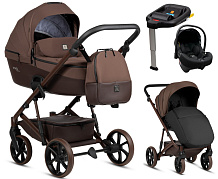 Детская коляска Tutis Viva 6 Plus Essential 4 в 1 с автокреслом Elo Lux EduSky Black и базой 1612067 Espresso