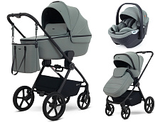 Детская коляска Rant Teo Soft 3 в 1 с автокреслом Aster Zero Olive Olive
