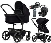 Детская коляска 4 в 1 Joolz Day 5 и автокресло Britax Roemer Baby-Safe Pro Classic Deep Black без адаптеров + конверт в подарок и база Vario Base 5Z Space black