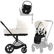 Коляска Cybex Priam IV Matt Black complete Cloud T Jeremy Scott Wings Base T 4 в 1 Off White