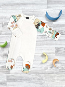 Комбинезон Mjolk Sleep and Play Ферма с рукавом реглан 56