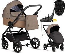 Детская коляска Tutis Leo 3 Plus 4 в 1 с автокреслом Beno Black и базой 1582262 Towny