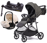 Прогулочная коляска Peppy Amici с автокреслом Verona Beige и базой Antrazit рама Grey