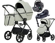 Детская коляска Rant Teo Soft 4 в 1 с автокреслом Evomax Grey и базой Sage