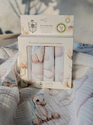 Платочки НаследникЪ Выжанова муслин 21х21 4 шт Н08030 ЧЗ единорожки