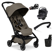Прогулочная коляска Joolz Aer 2 SE и автокресло Baby-Safe Core Midnight Grey и база Vario Base 5Z Hazel brown