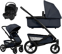 Детская коляска 3 в 1 Joolz Geo5 и автокресло Baby-Safe Core Space Black Dark Navy Blue