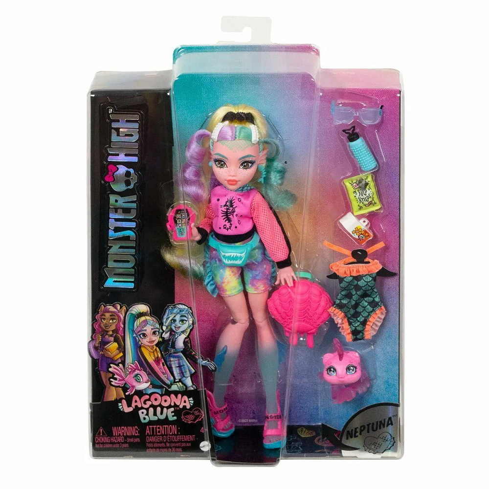 Кукла Mattel Monster High Doll, Lagoona Blue With Accessories And