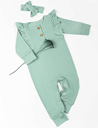 Комбинезон с рюшами AmaroBaby Fashion ЧЗ зеленый 68
