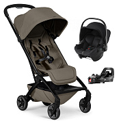 Прогулочная коляска Joolz Aer 2 и автокресло Baby-Safe Core Space Black и база Vario Base 5Z Hazel brown