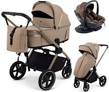 Детская коляска Rant Falcon X 4 в 1 RA126 с автокреслом Miro Moca и базой Beige