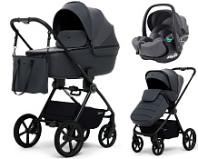 Детская коляска Rant Teo Soft 3 в 1 с автокреслом Evomax Grey Graphite