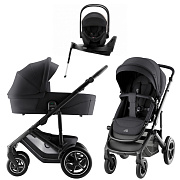 Коляска 3 в 1 Britax Roemer Smile 5Z Style и автокресло Baby-Safe Pro Space Black + Vario Base 5Z Carbon Black