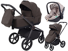 Детская коляска Rant Flex Therm Soft 3 в 1 с автокреслом Miro Beige Shine Brown
