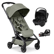 Прогулочная коляска Joolz Aer 2 и автокресло Baby-Safe Core Space Black и база Vario Base 5Z Sage green