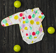 Боди Vikalex Шарики длинный рукав 50