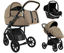 Детская коляска Roan Bass Next 2.0 3 в 1 с автокреслом Tutis Elo Black BSN/42/2 Mocha Mousse/Black/руч.Cappuccino